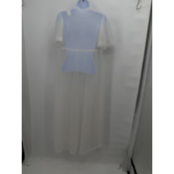 Vintage Dream Away Peignoir Size S Sheer Cream Nylon Bridal NightGown  Robe embr - Picture 7 of 11